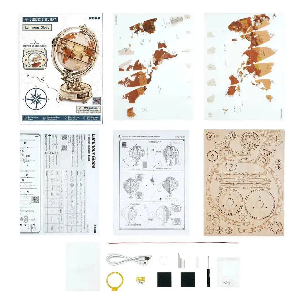 Puzzle 3D Globe Lumineux - Crafterra