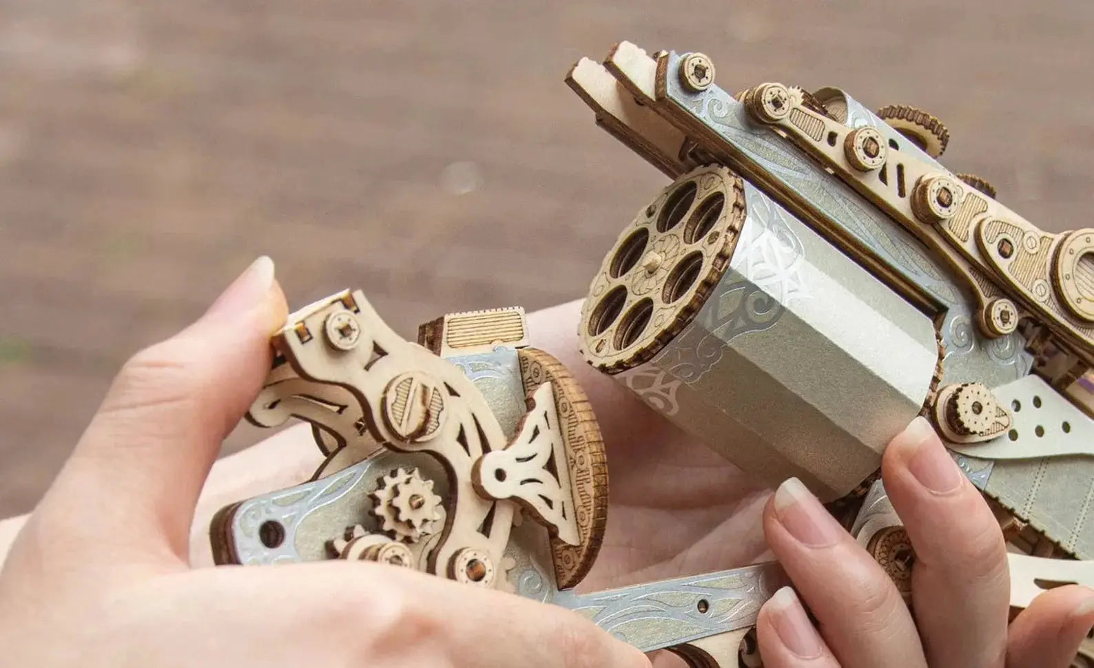 Puzzle 3D Steam Revolver - Crafterra