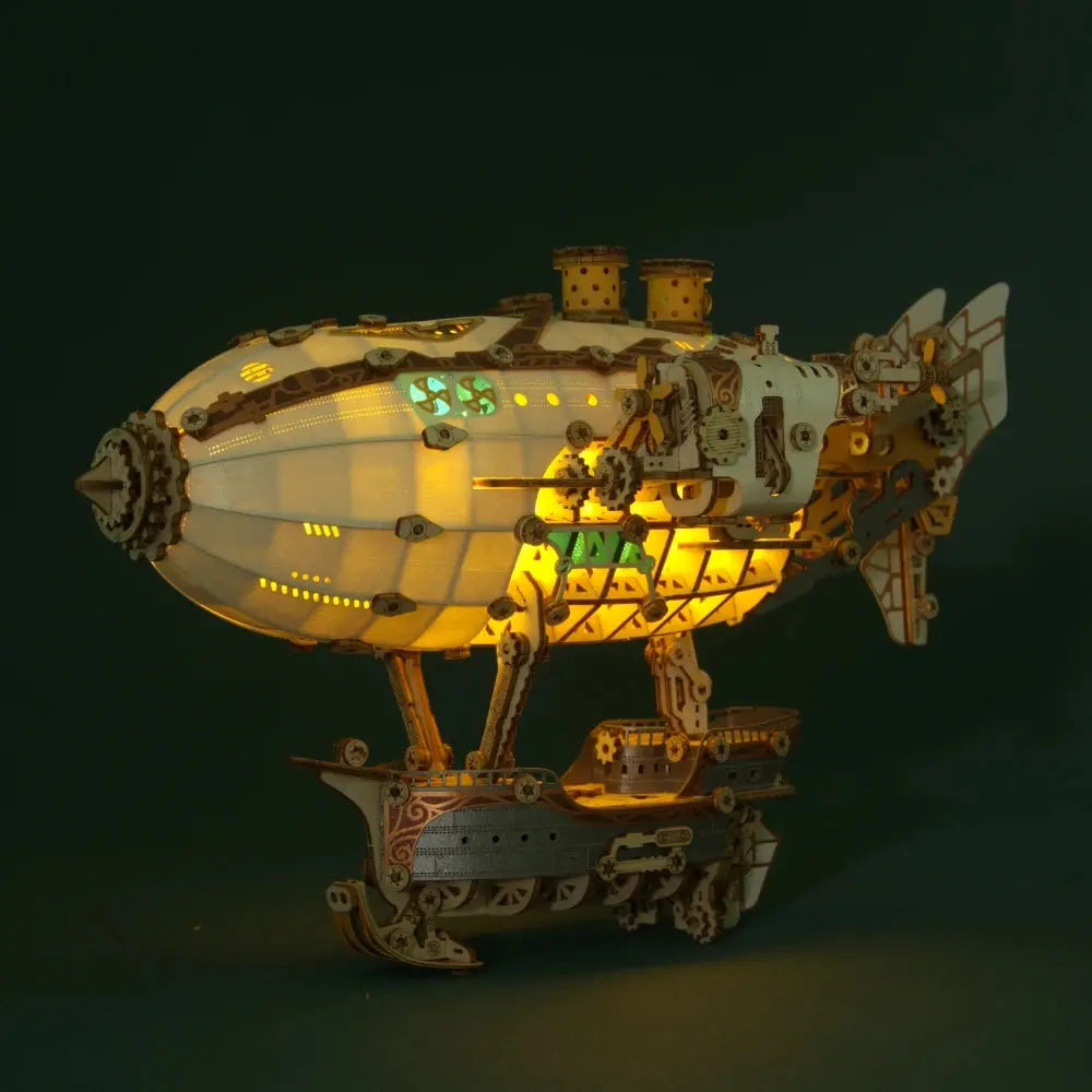 Puzzle de dirigeable en bois comment chat, ornements, accessoires de décoration pour la maison, modèle Miniature, jouets à assembler, cadeaux originaux et amusants Puzzle 3D France