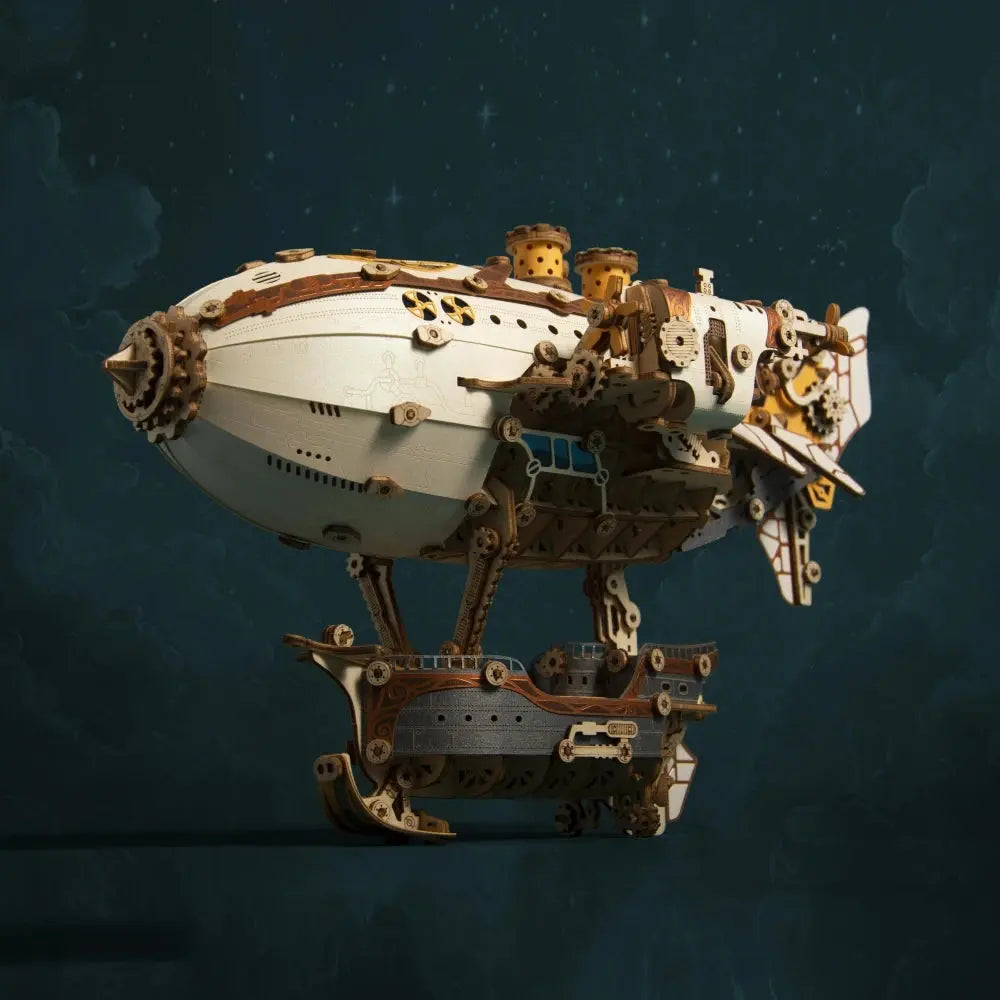 Puzzle de dirigeable en bois comment chat, ornements, accessoires de décoration pour la maison, modèle Miniature, jouets à assembler, cadeaux originaux et amusants Puzzle 3D France