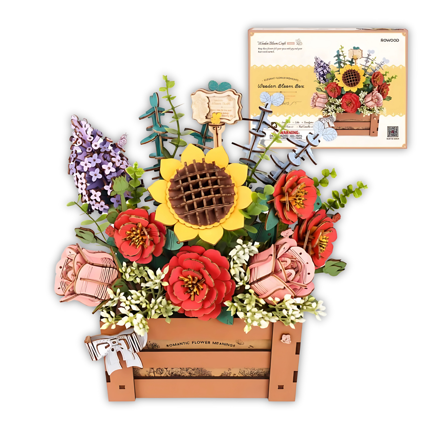 Puzzle 3D Boîte à Fleurs en Bois - Puzzle 3D France