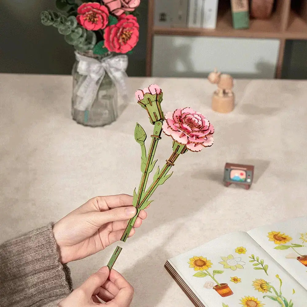 Puzzle 3D Œillet Rose - Puzzle 3D France
