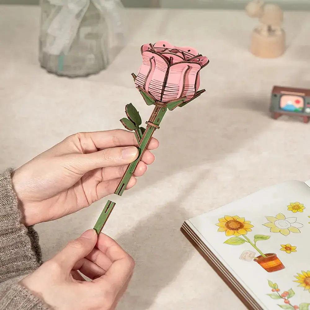 Puzzle 3D Rose rose - Puzzle 3D France