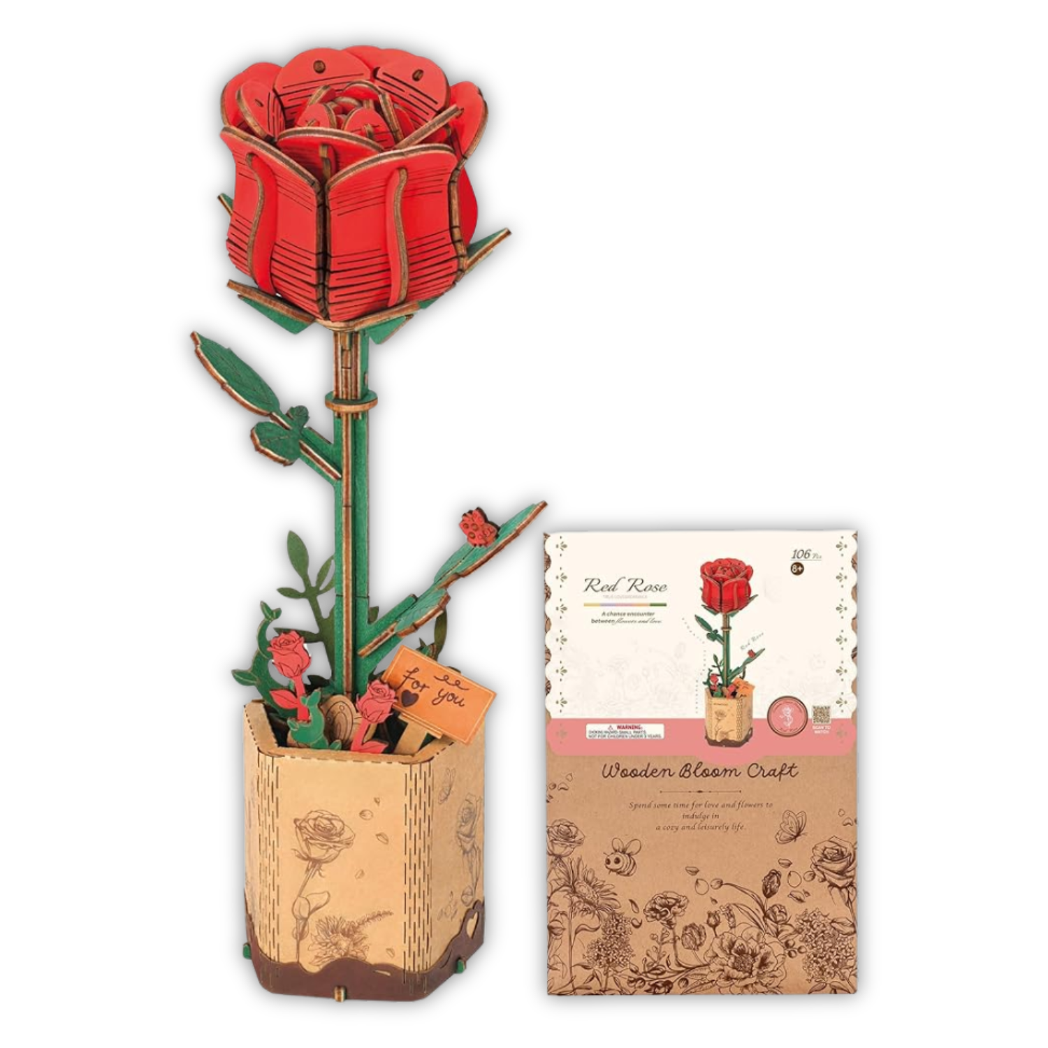 Puzzle 3D Rose Rouge - Puzzle 3D France