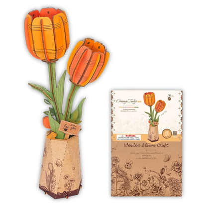 Puzzle 3D Tulipe Orange