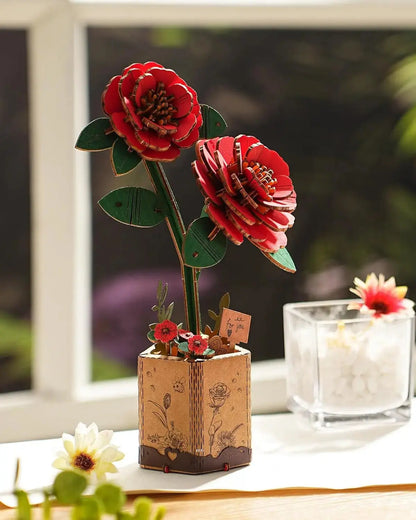 Puzzle 3D Camélia Rouge Crafterra