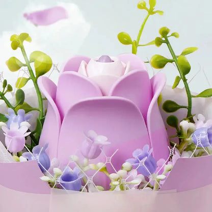 Puzzle 3D Rose Violette Crafterra