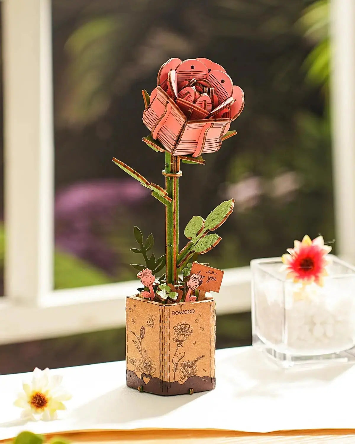 Puzzle 3D Rose rose Crafterra