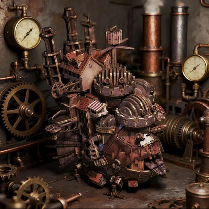 Puzzle de château mobile en bois 3D - Kit de modèle d'anime DIY, blocs de construction éducatifs, décoration de bureau à collectionner d'animation classique Puzzle 3D France