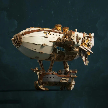 Puzzle de dirigeable en bois comment chat, ornements, accessoires de décoration pour la maison, modèle Miniature, jouets à assembler, cadeaux originaux et amusants Puzzle 3D France