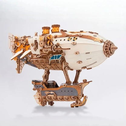 Puzzle de dirigeable en bois comment chat, ornements, accessoires de décoration pour la maison, modèle Miniature, jouets à assembler, cadeaux originaux et amusants Puzzle 3D France