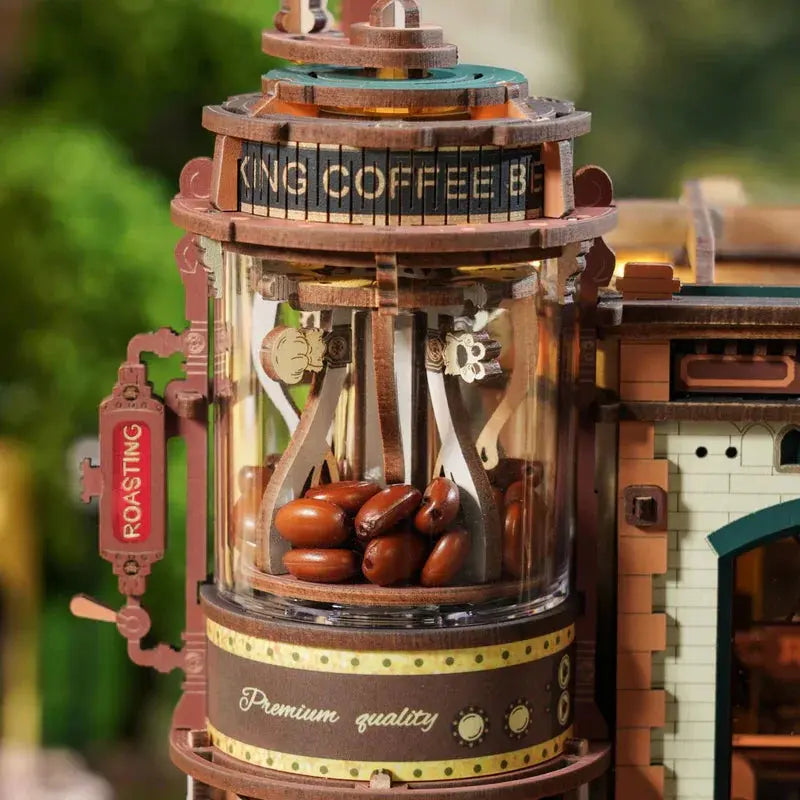 ROKR Dream Coffee Factory, puzzles en bois 3D, boîte à musique en bois, kits de modèles en bois de Noël, meilleurs cadeaux pour enfants et adultes, EAB02 Puzzle 3D France