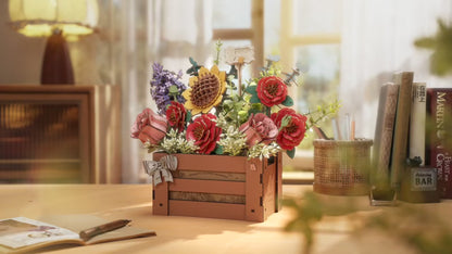 Puzzle 3D Boîte à Fleurs en Bois
