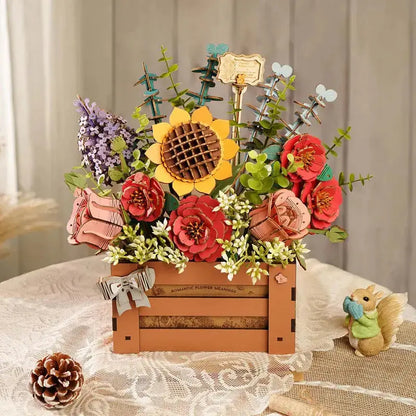 Puzzle 3D Boîte à Fleurs en Bois - Puzzle 3D France