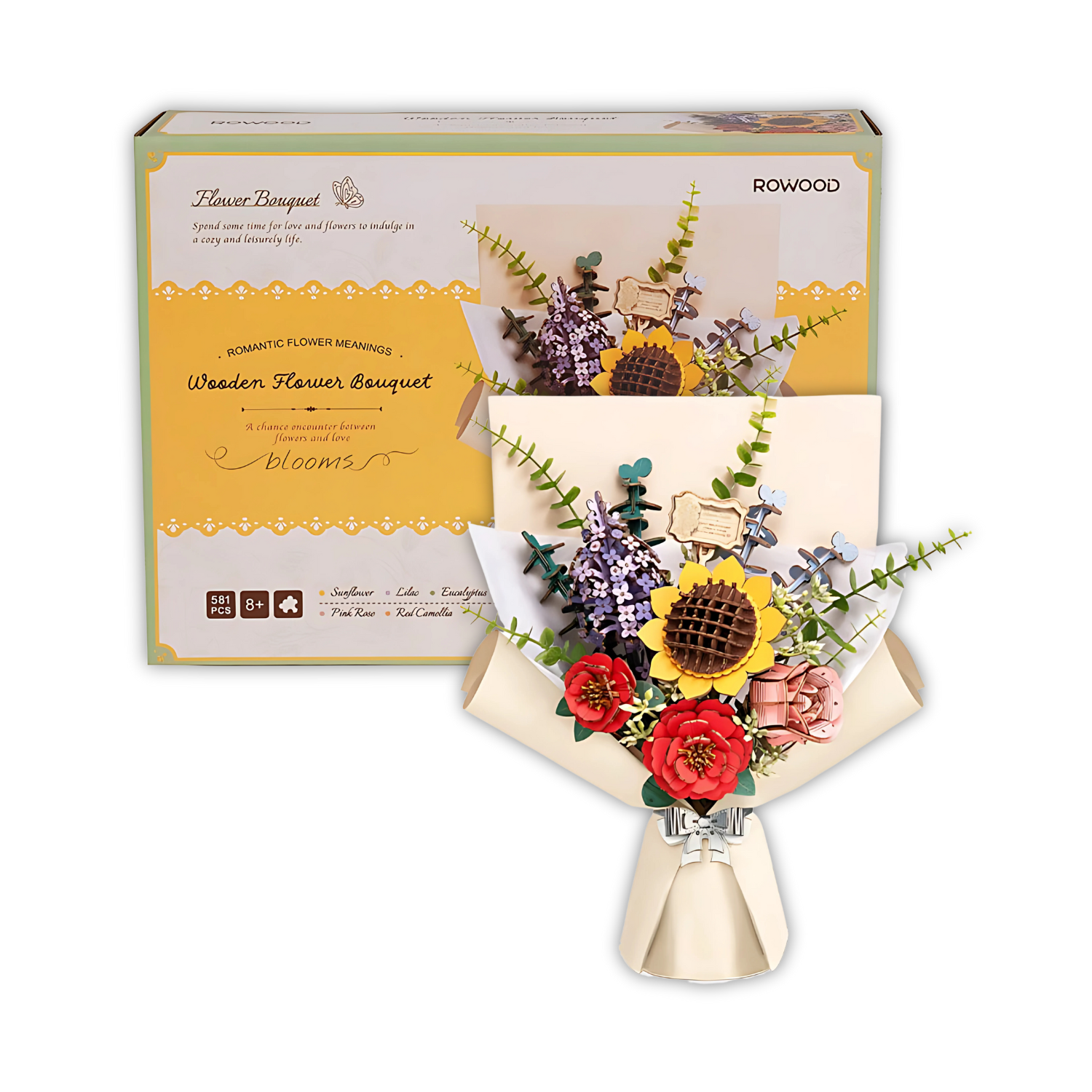Puzzle 3D Bouquet de Fleurs en Bois - Puzzle 3D France