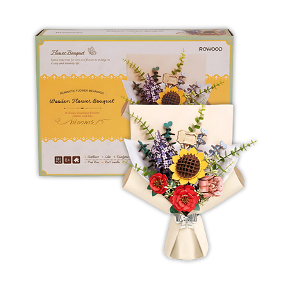 Puzzle 3D Bouquet de Fleurs en Bois - Puzzle 3D France