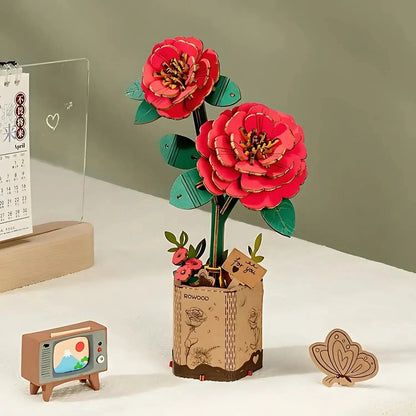 Puzzle 3D Camélia Rouge - Puzzle 3D France