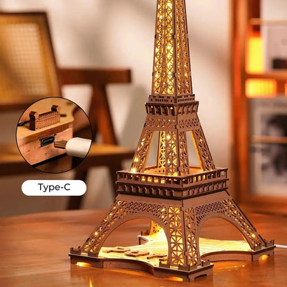 Puzzle 3D Nuit de la Tour Eiffel - Puzzle 3D France