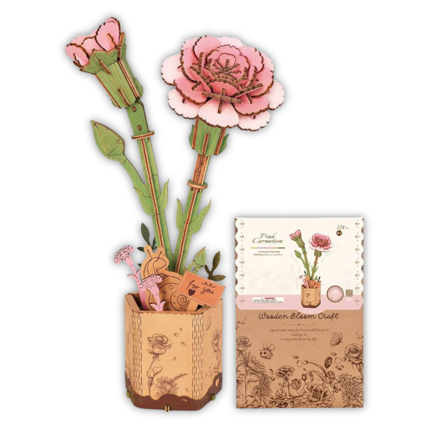 Puzzle 3D Œillet Rose - Puzzle 3D France