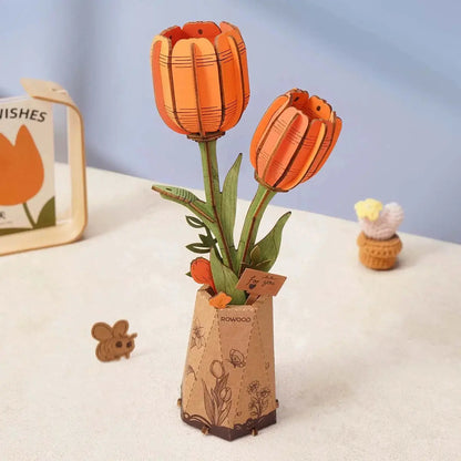 Puzzle 3D Tulipe Orange - Puzzle 3D France