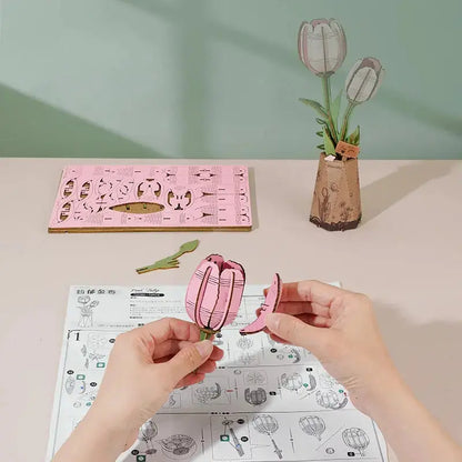 Puzzle 3D Tulipe Rose - Puzzle 3D France